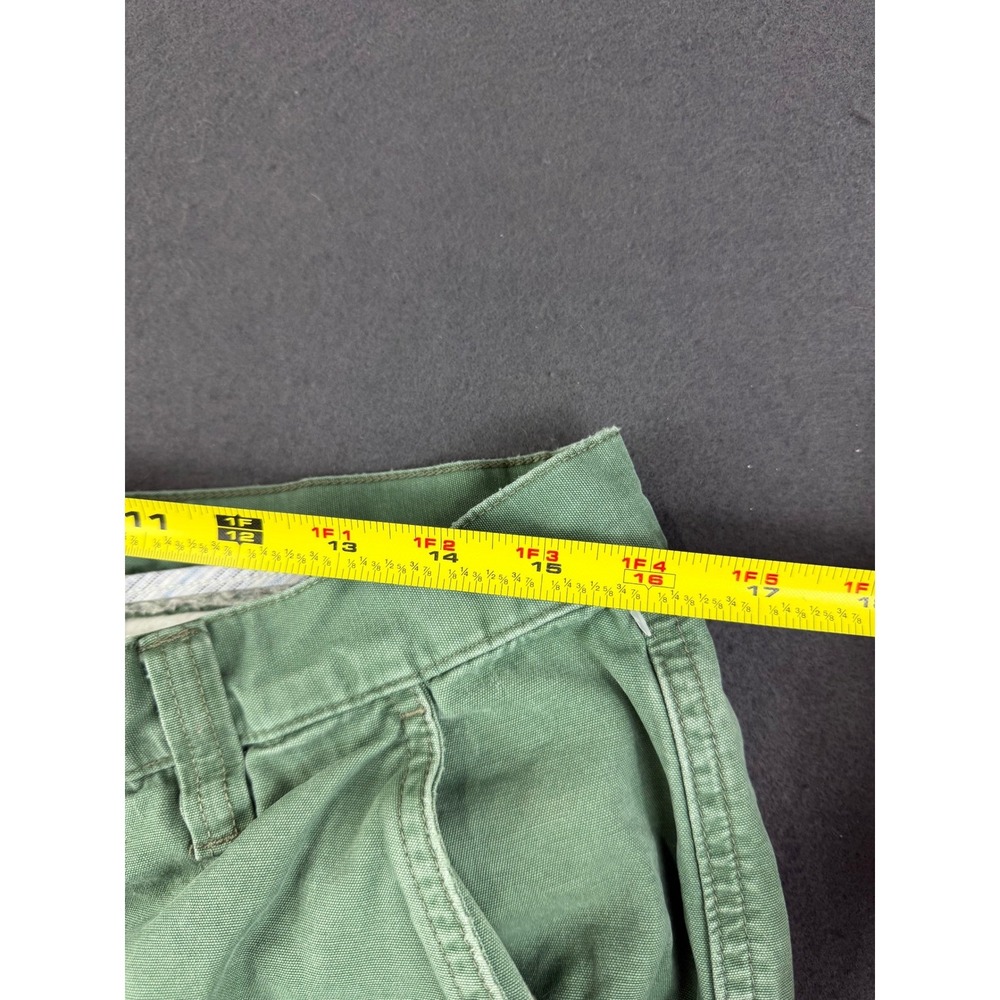 Vintage Chaps Mens Green Cargo Shorts Flat Front Utility Streetwear Outdoor 34 - Picture 4 of 5